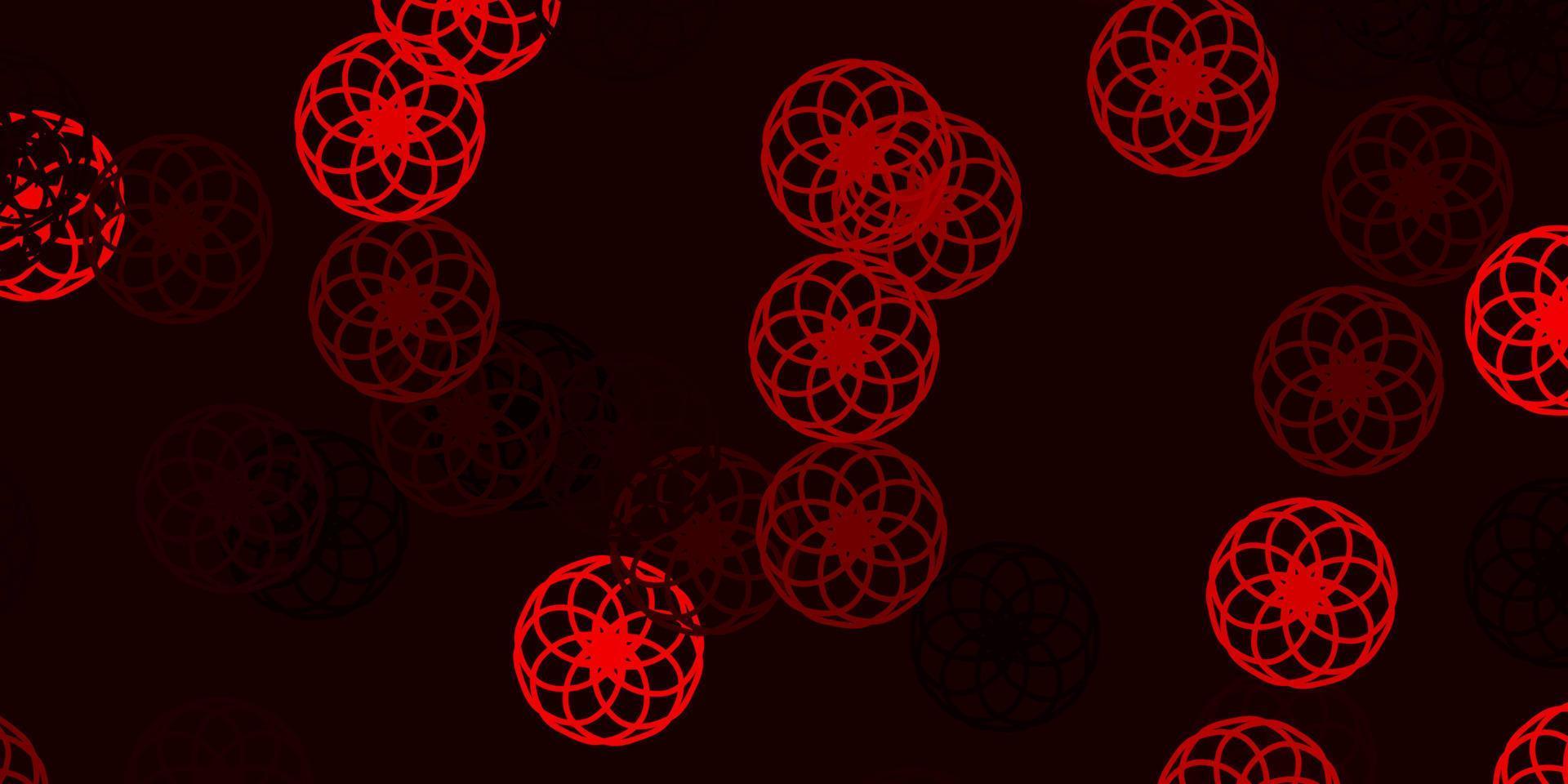 Light Red vector pattern with spheres.