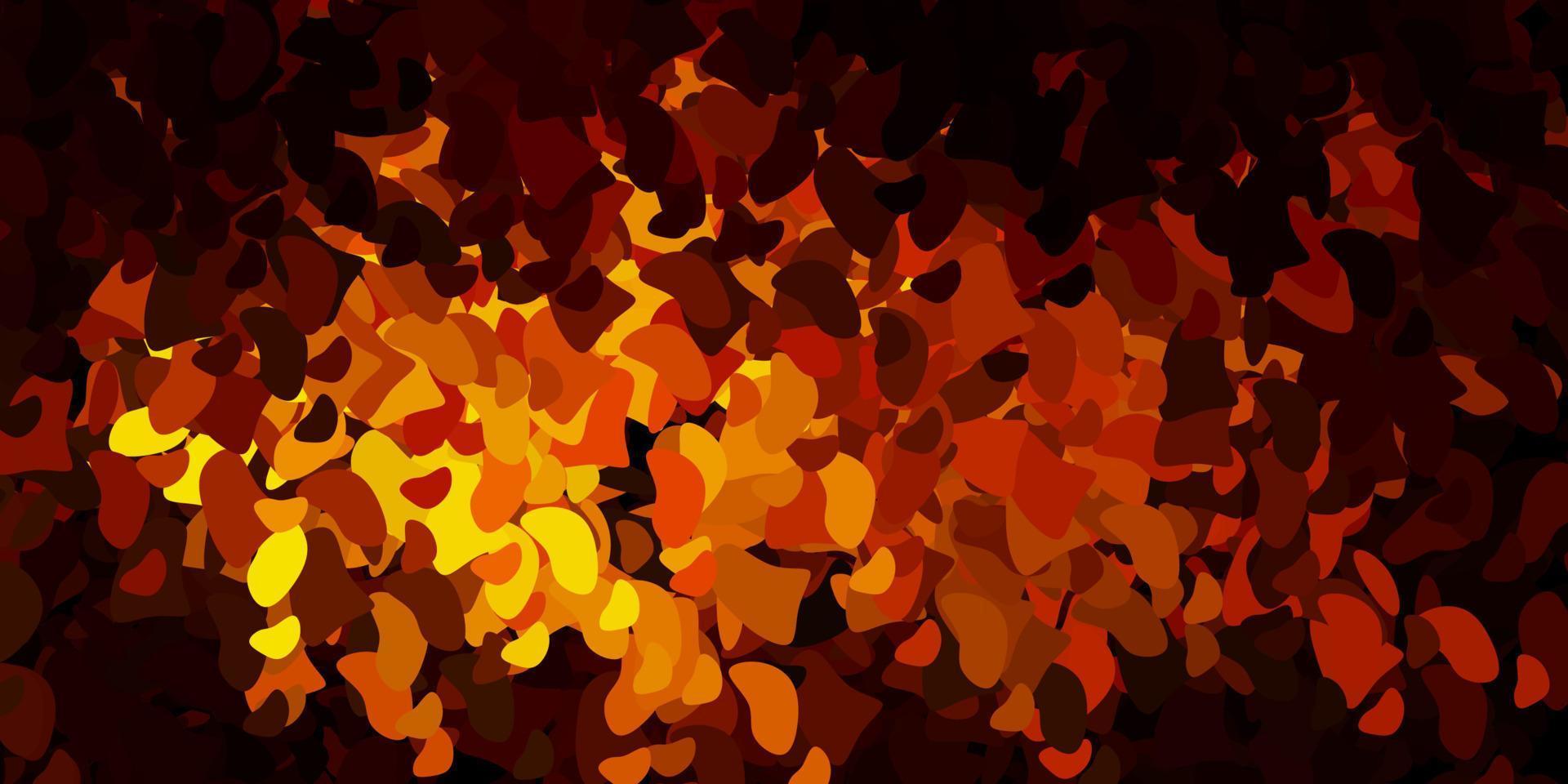 Dark yellow vector pattern with abstract shapes.