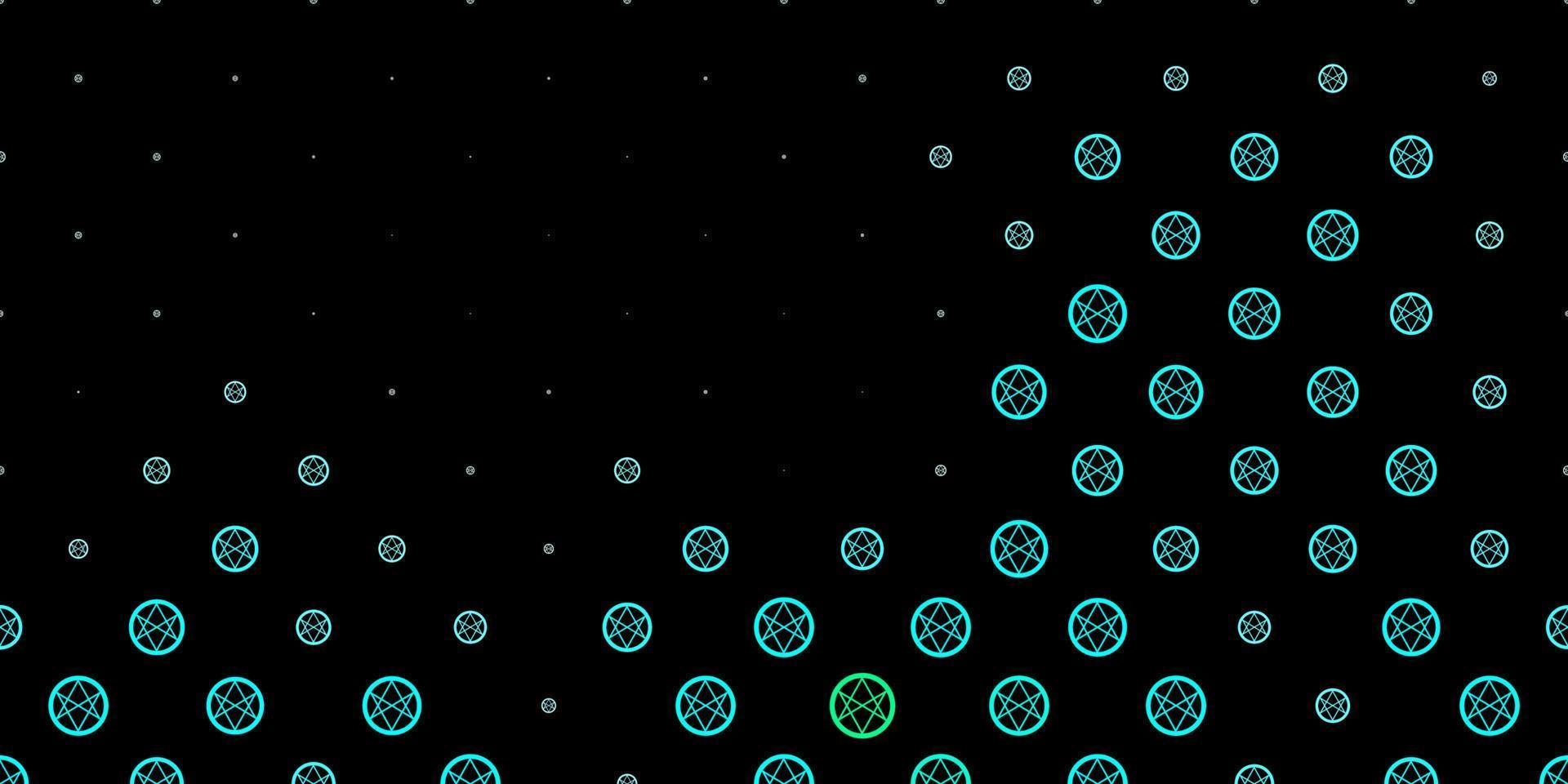 Dark Blue, Green vector pattern with magic elements.