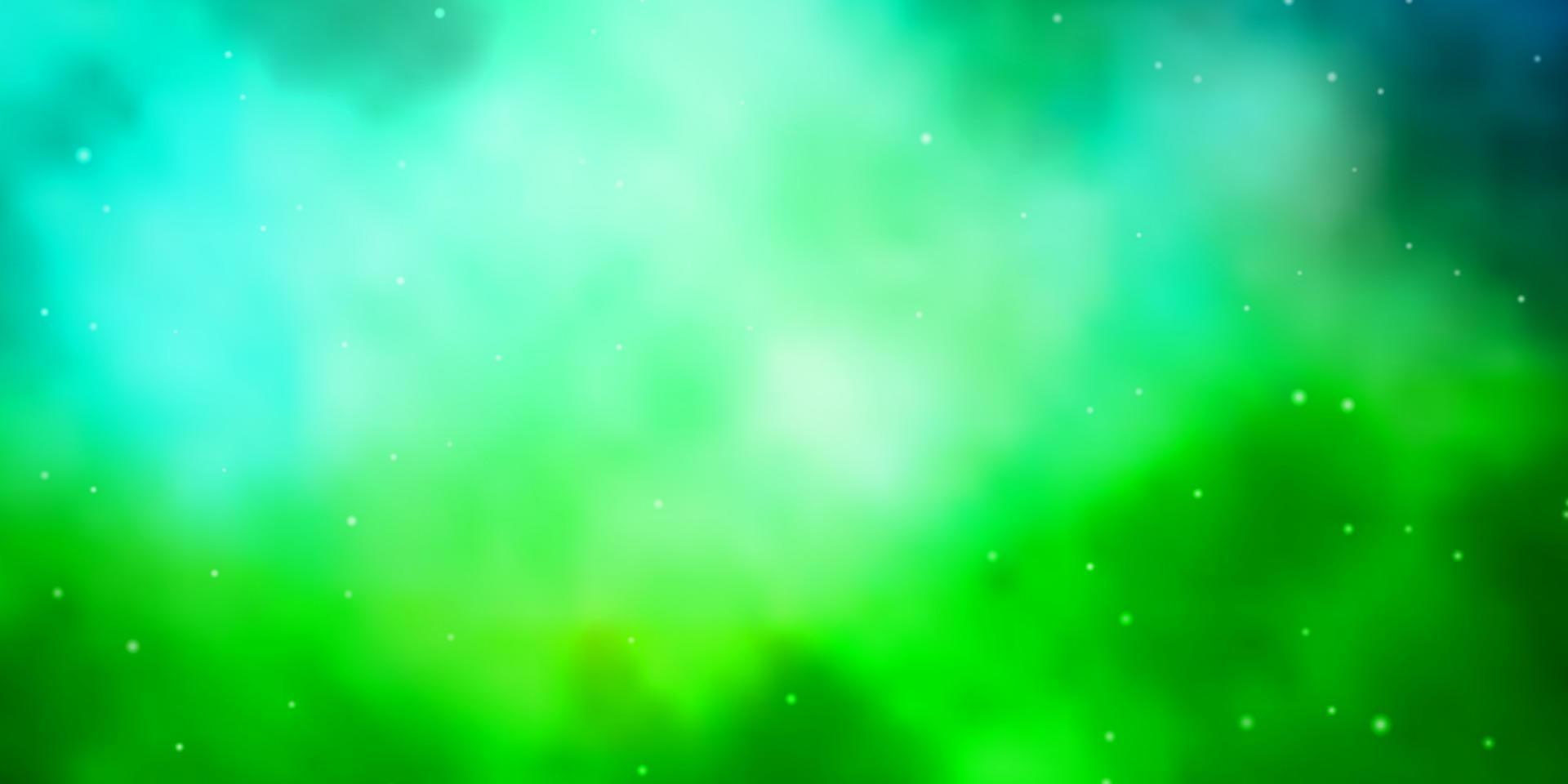 Light Green vector template with neon stars.