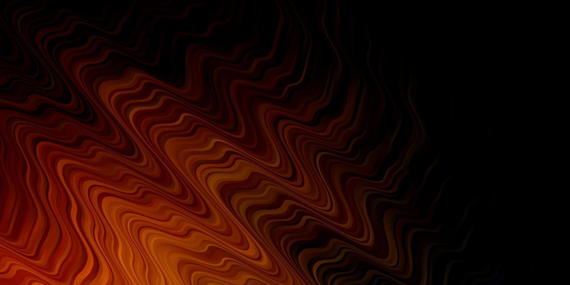 Dark Orange vector background with lines.