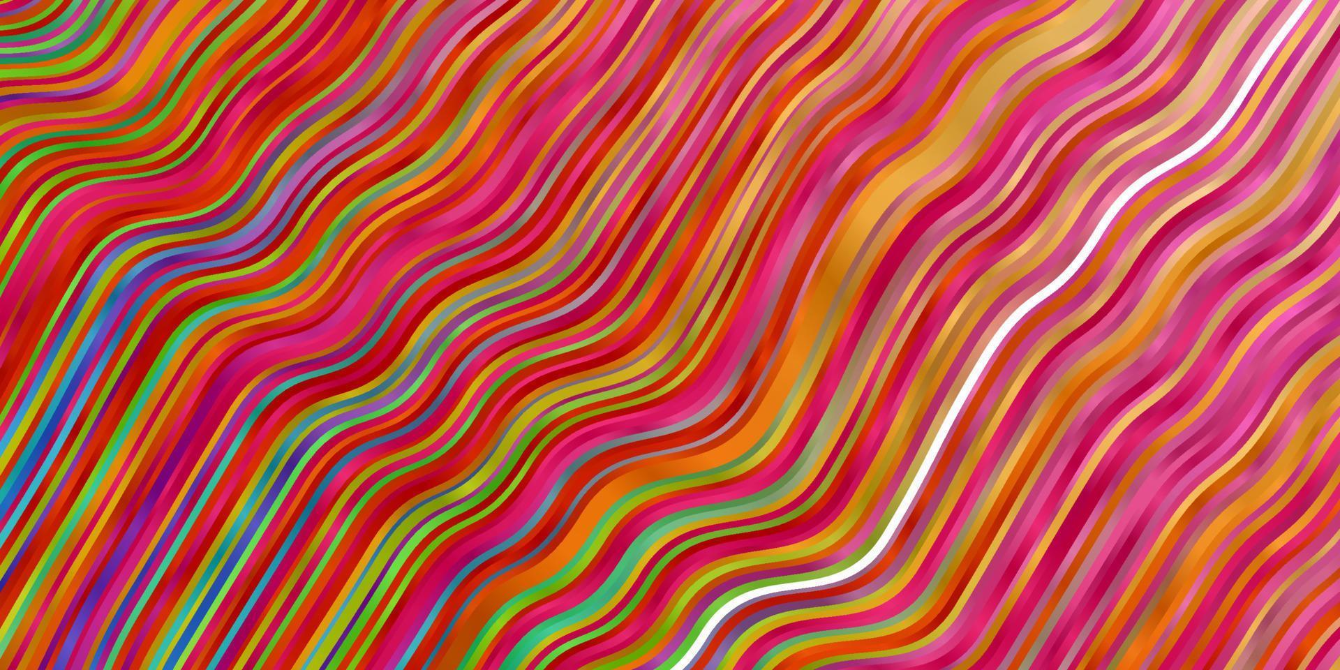 Light Multicolor vector background with wry lines.