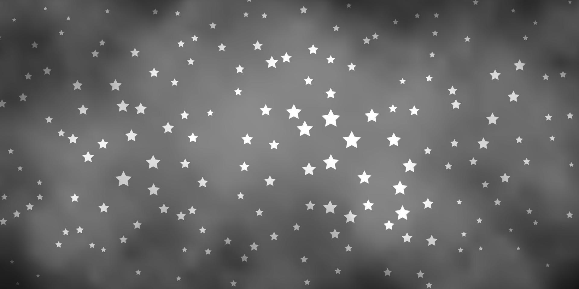 Dark Gray vector texture with beautiful stars.