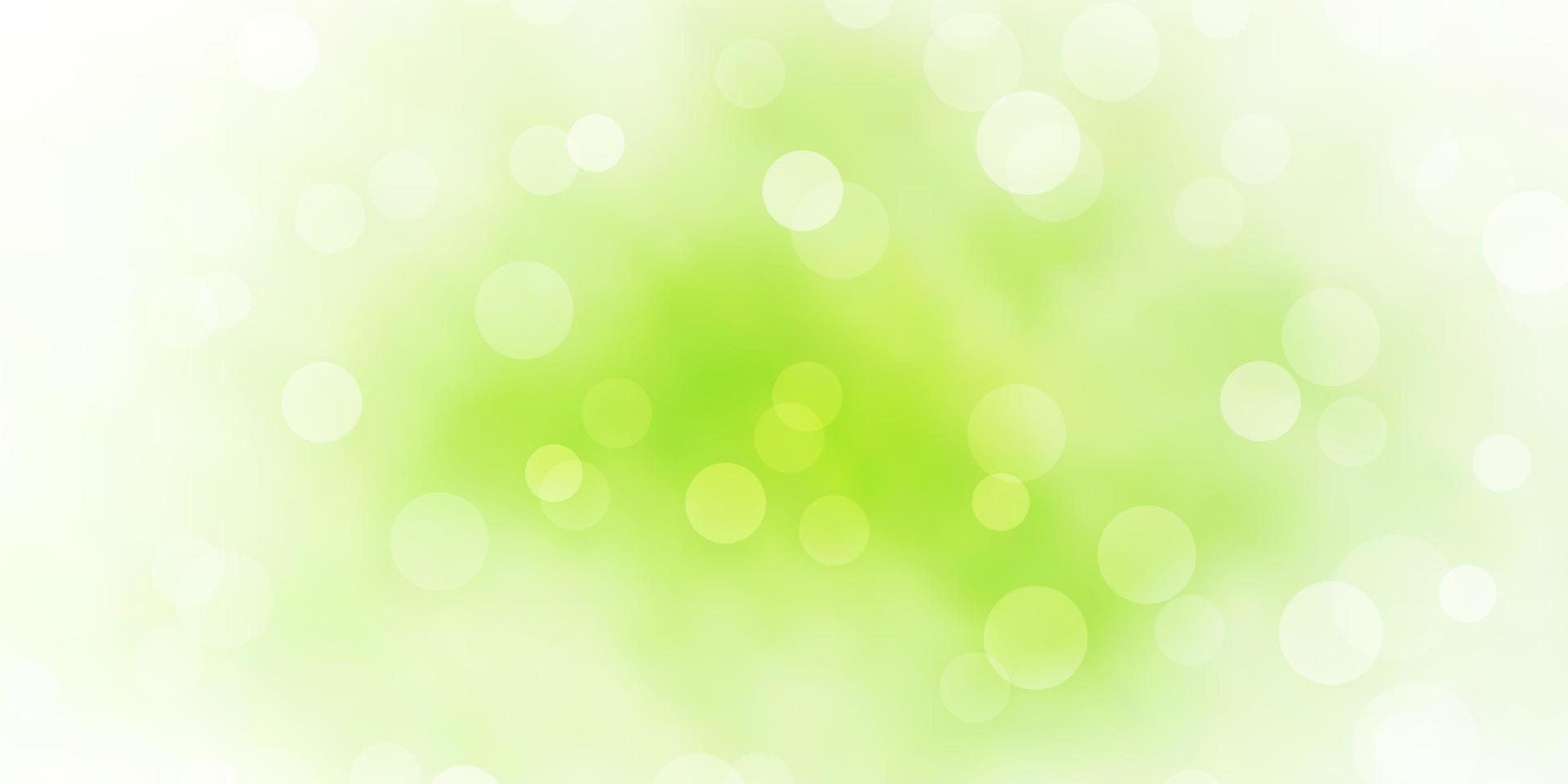 Light Green vector template with circles.