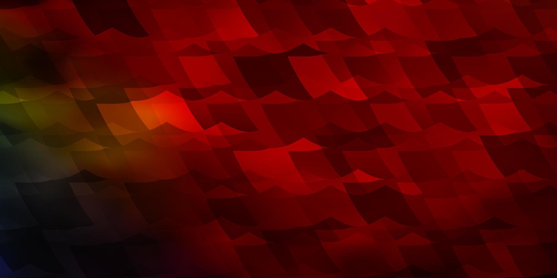 Dark Multicolor vector background with set of hexagons.