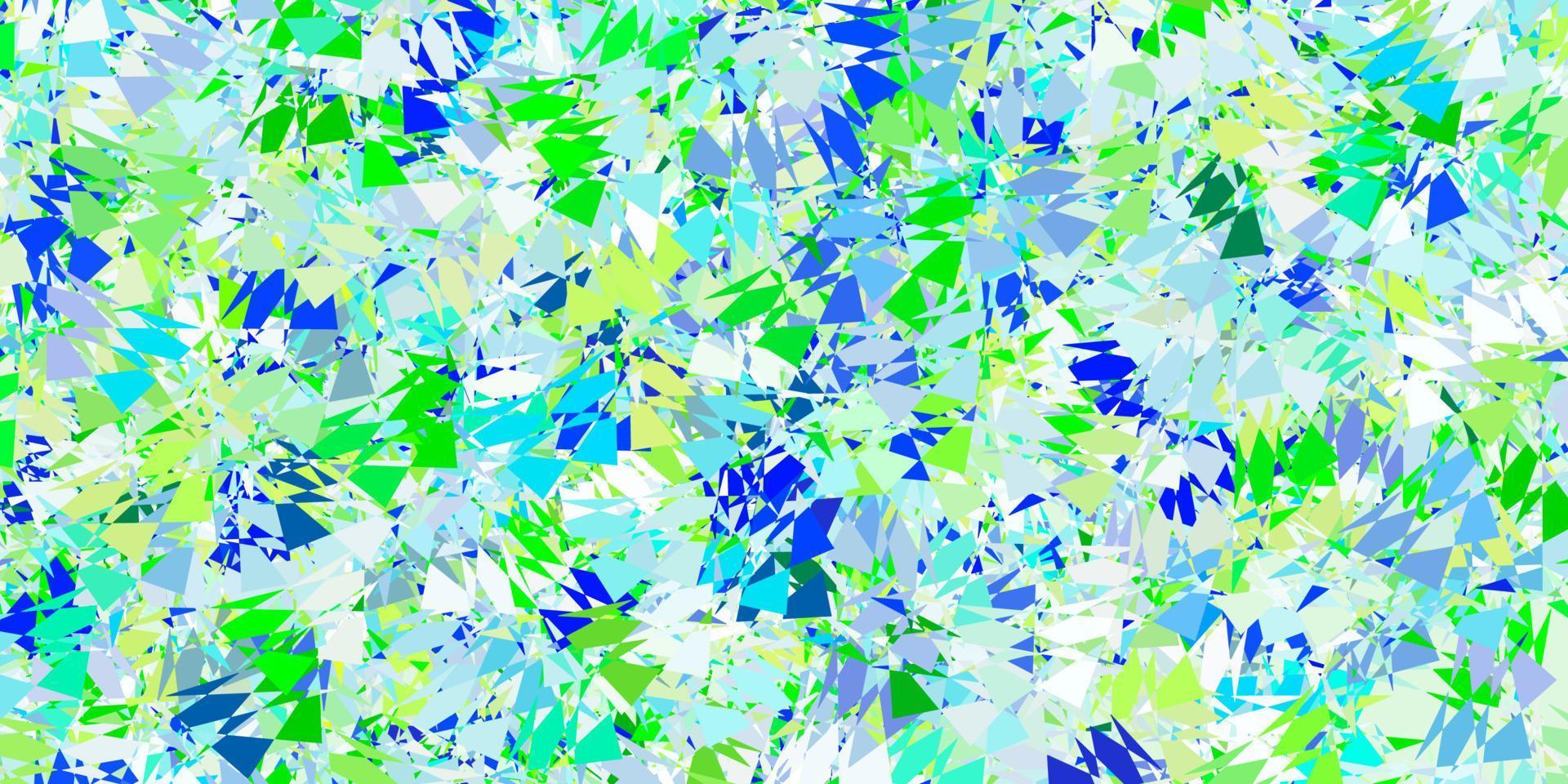 Light blue, green vector pattern with polygonal shapes.