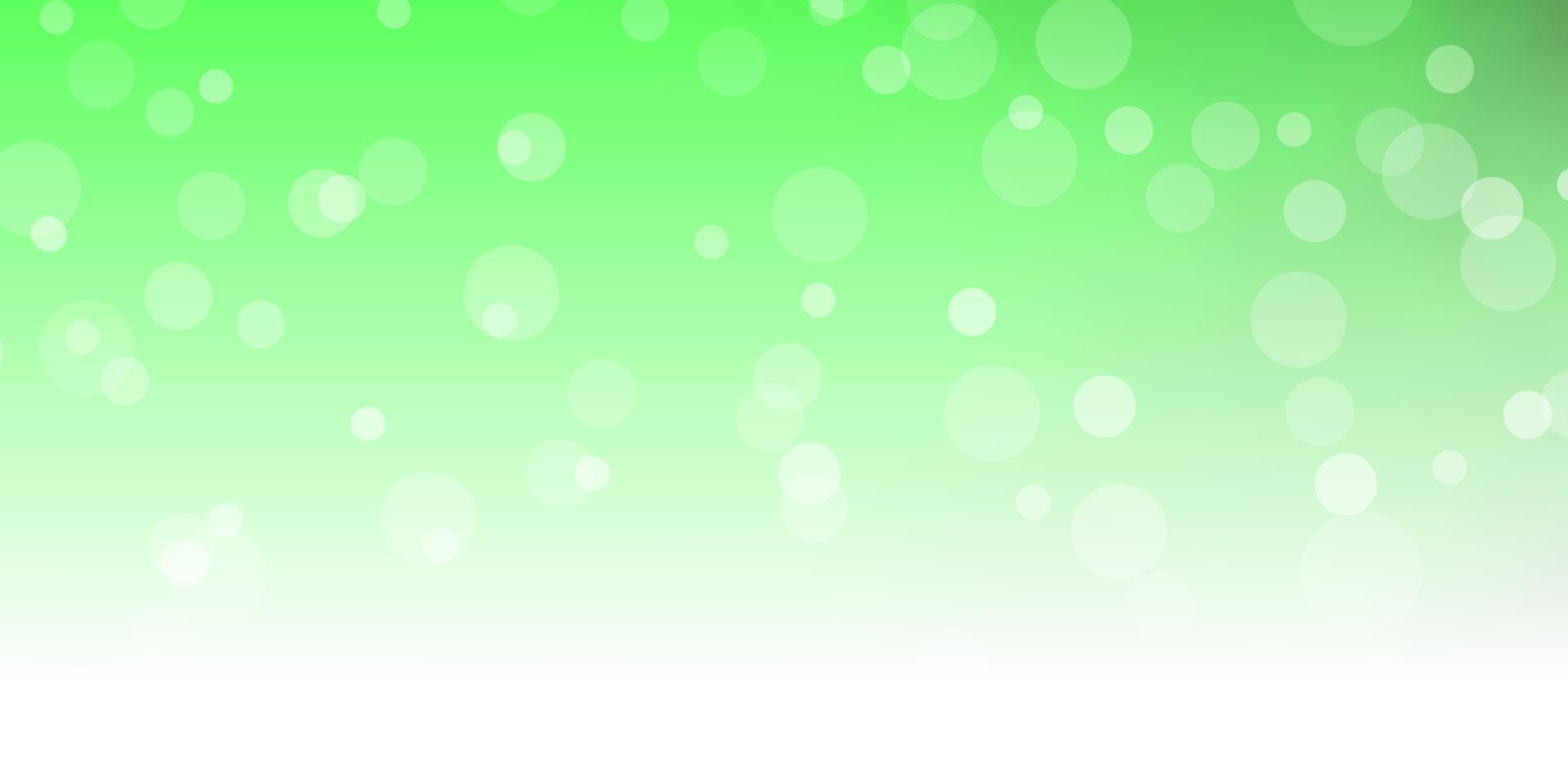 diseño de vector verde claro con círculos.