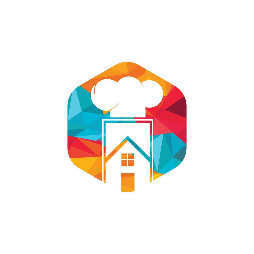 Chef house vector logo design template. Creative chef home icon.