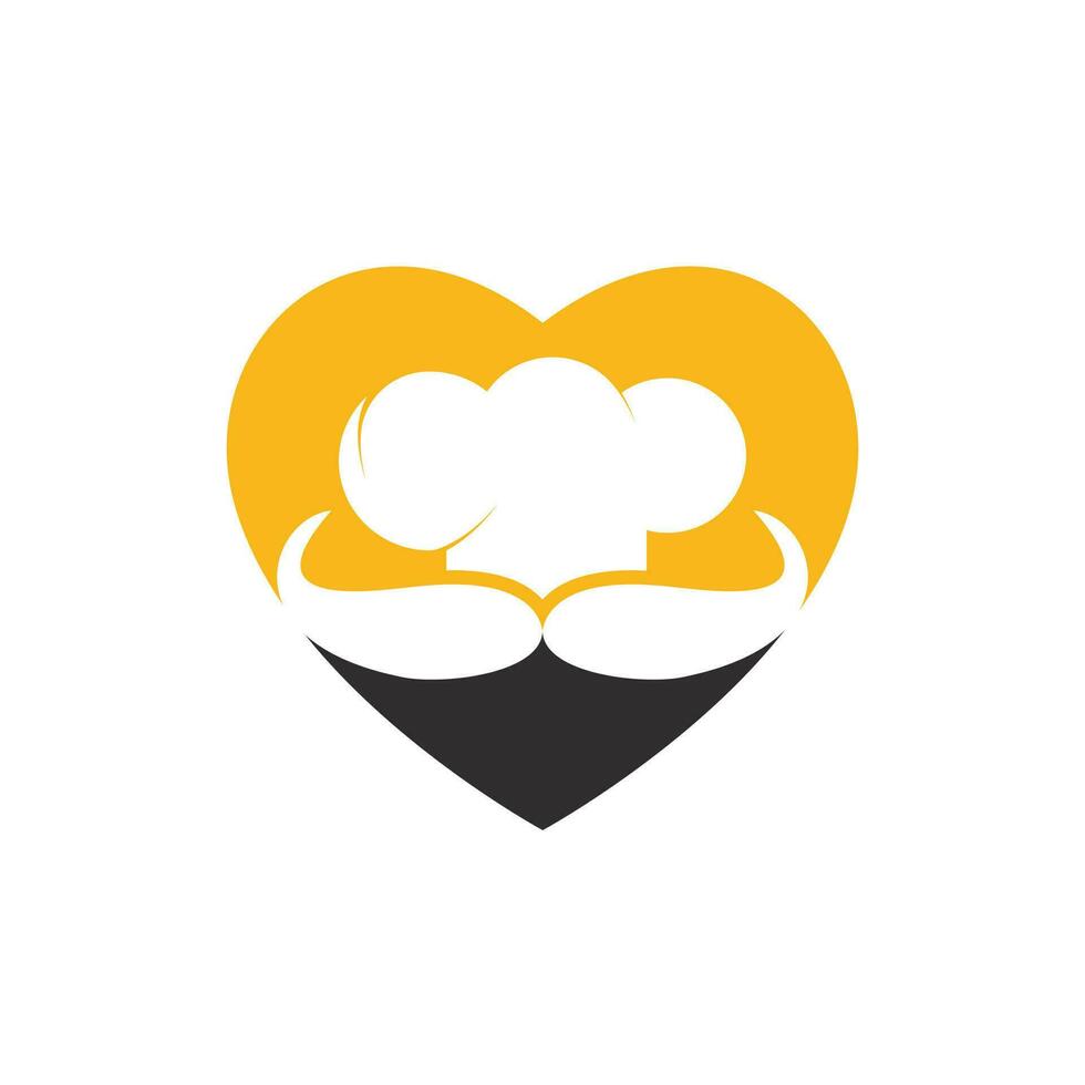 plantilla de diseño de logotipo de vector de señor chef. gorro de chef y diseño de icono de bigote.