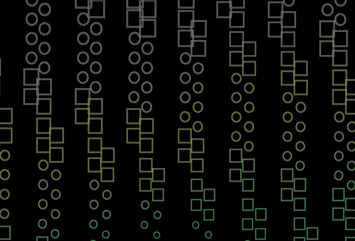 Dark Green, Yellow vector pattern with crystals, rectangles.