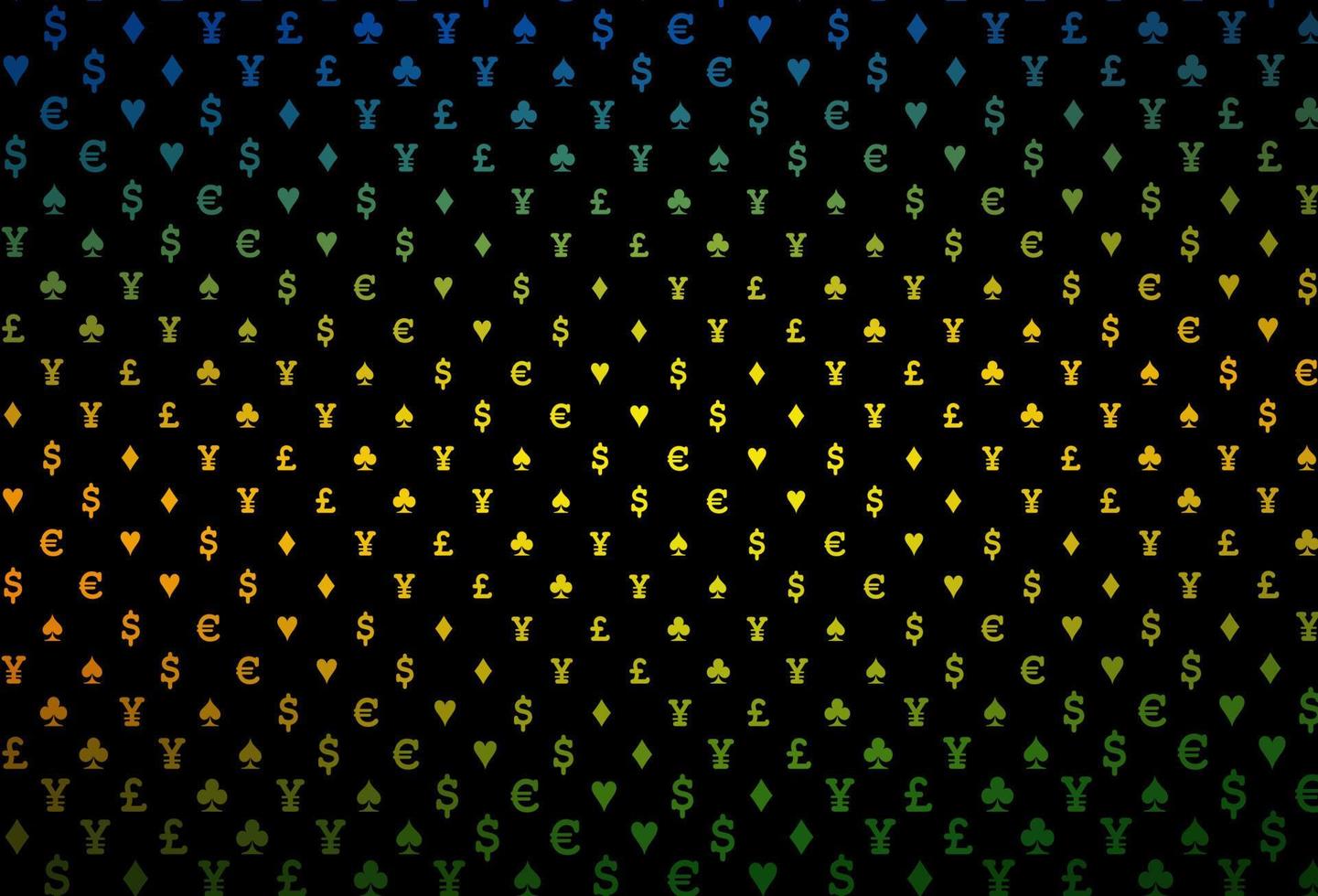 Dark green, yellow vector layout with elements of cards.