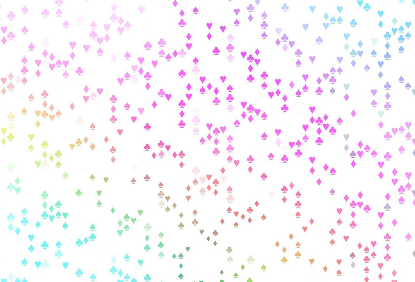Light Multicolor, Rainbow vector pattern with symbol of cards.