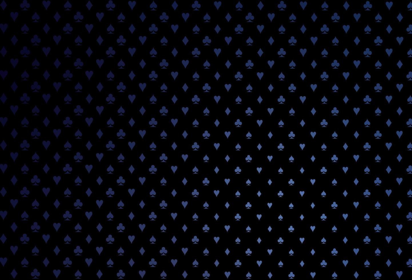 Dark blue vector background with cards signs.