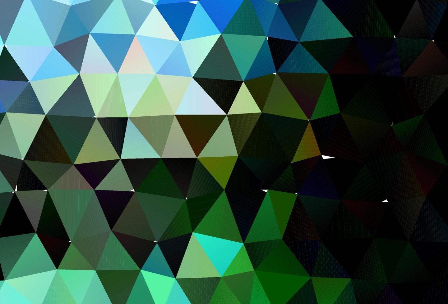 Dark Green, Yellow vector shining triangular pattern.