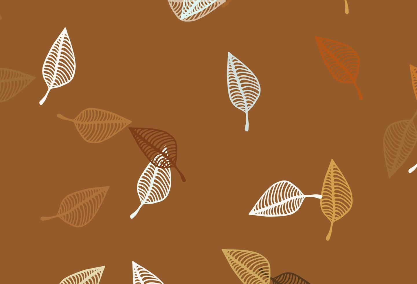 Light Orange vector doodle pattern.