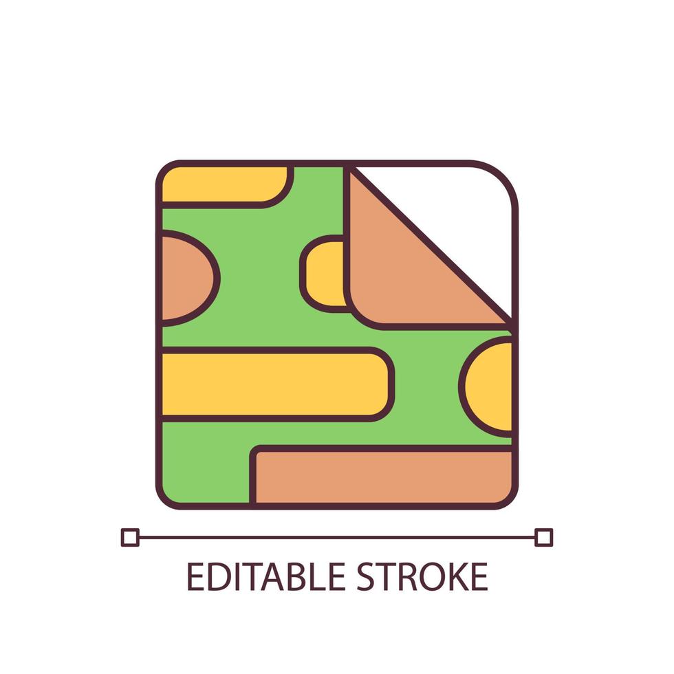 Camouflage items to hide RGB color icon. Military pattern on clothes. Surviving at war actions. Isolated vector illustration. Simple filled line drawing. Editable stroke.