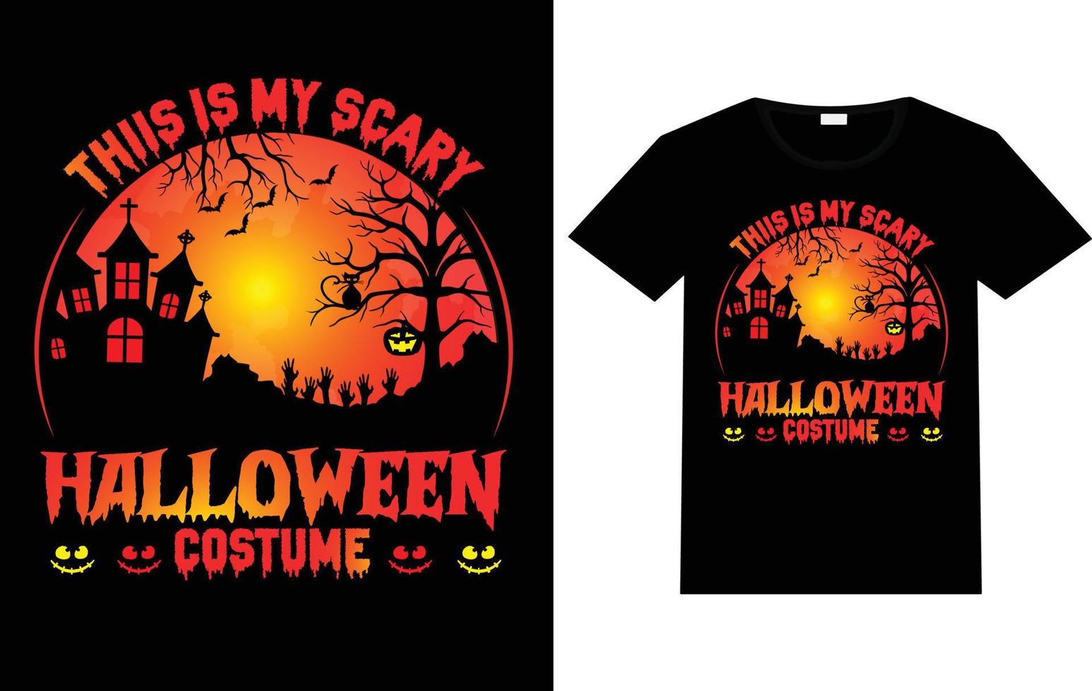 diseño de camiseta de halloween vector