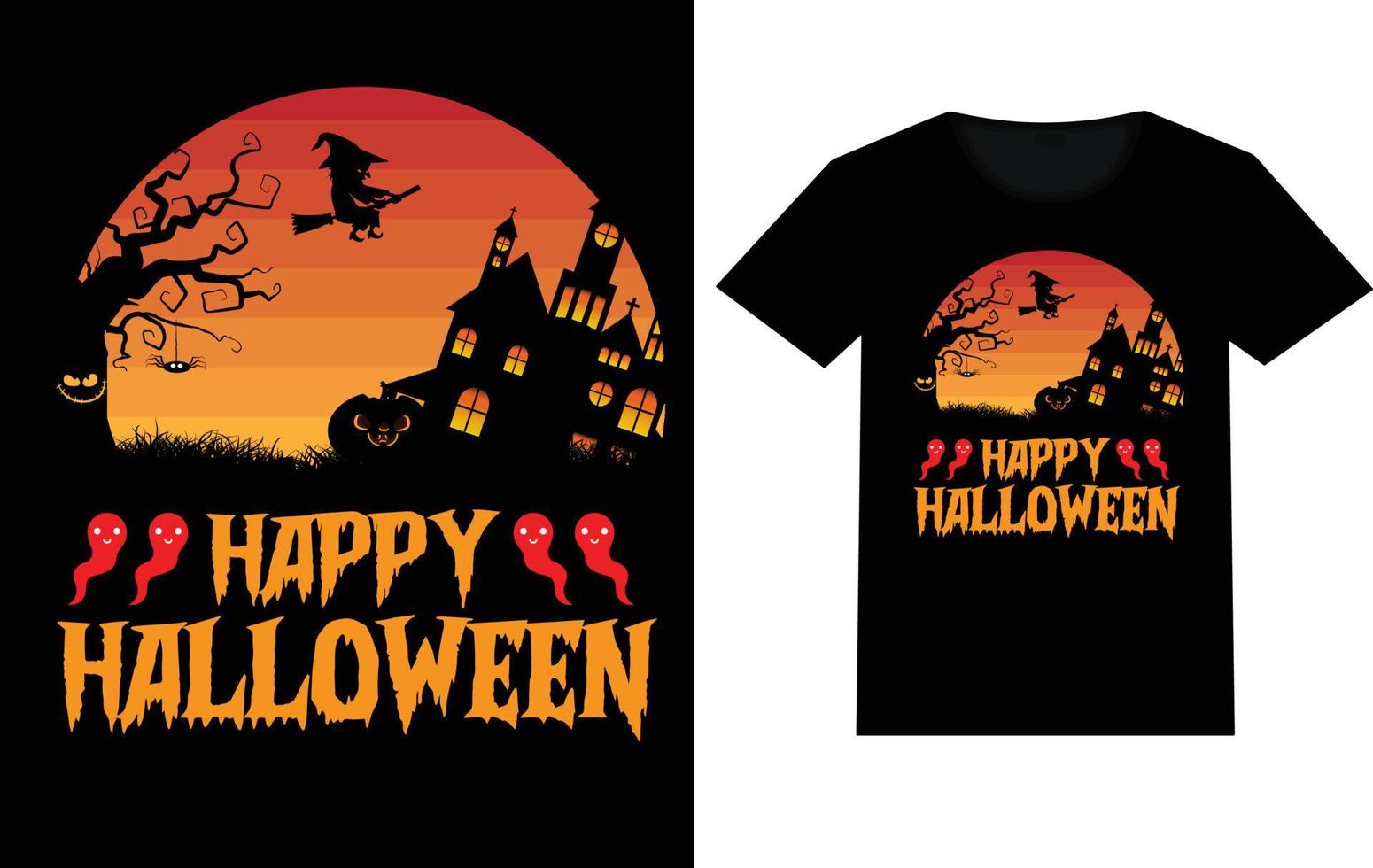 diseño de camiseta de halloween vector