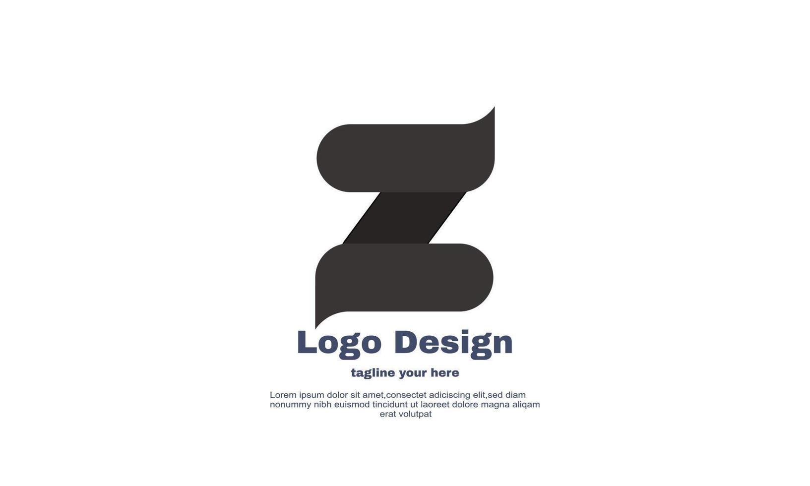 unique Z logo initial symbol design isolated on vector