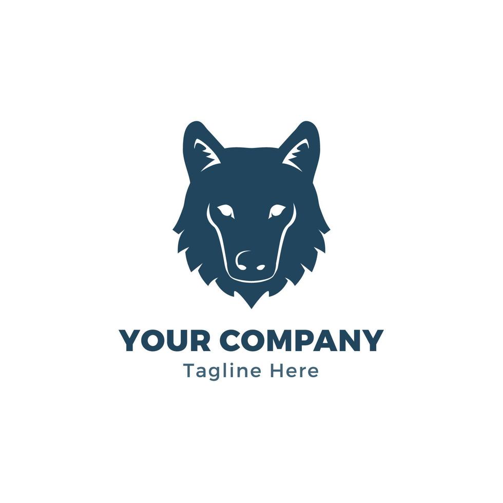 Wolf Head Logo Template vector
