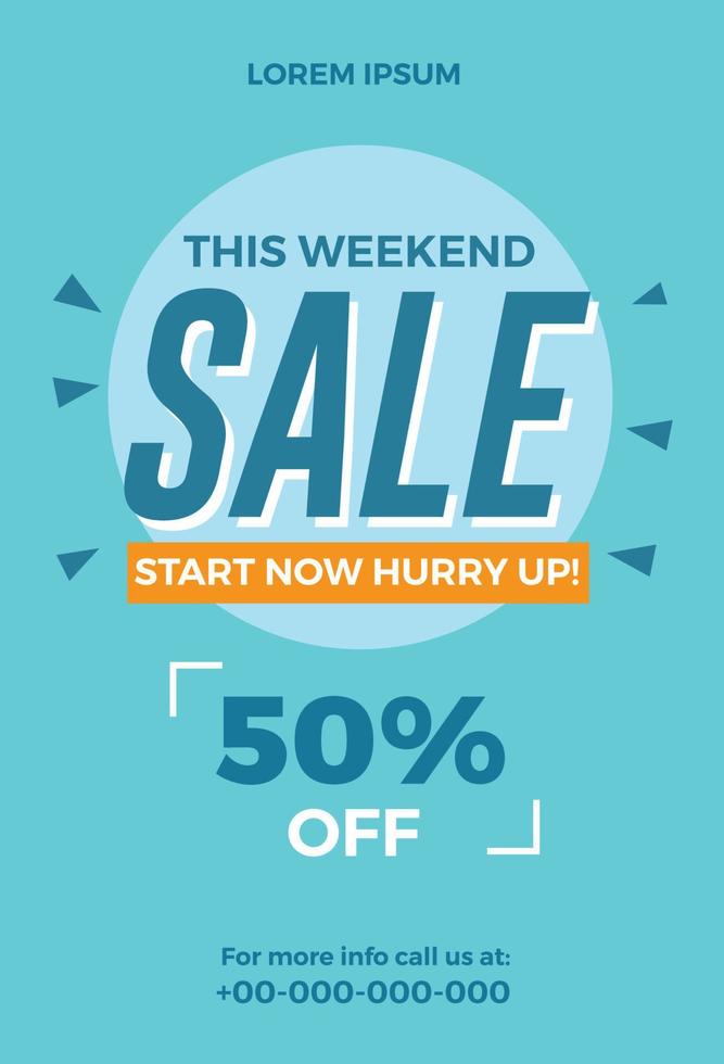 This Weekend Sale Flyer Template vector