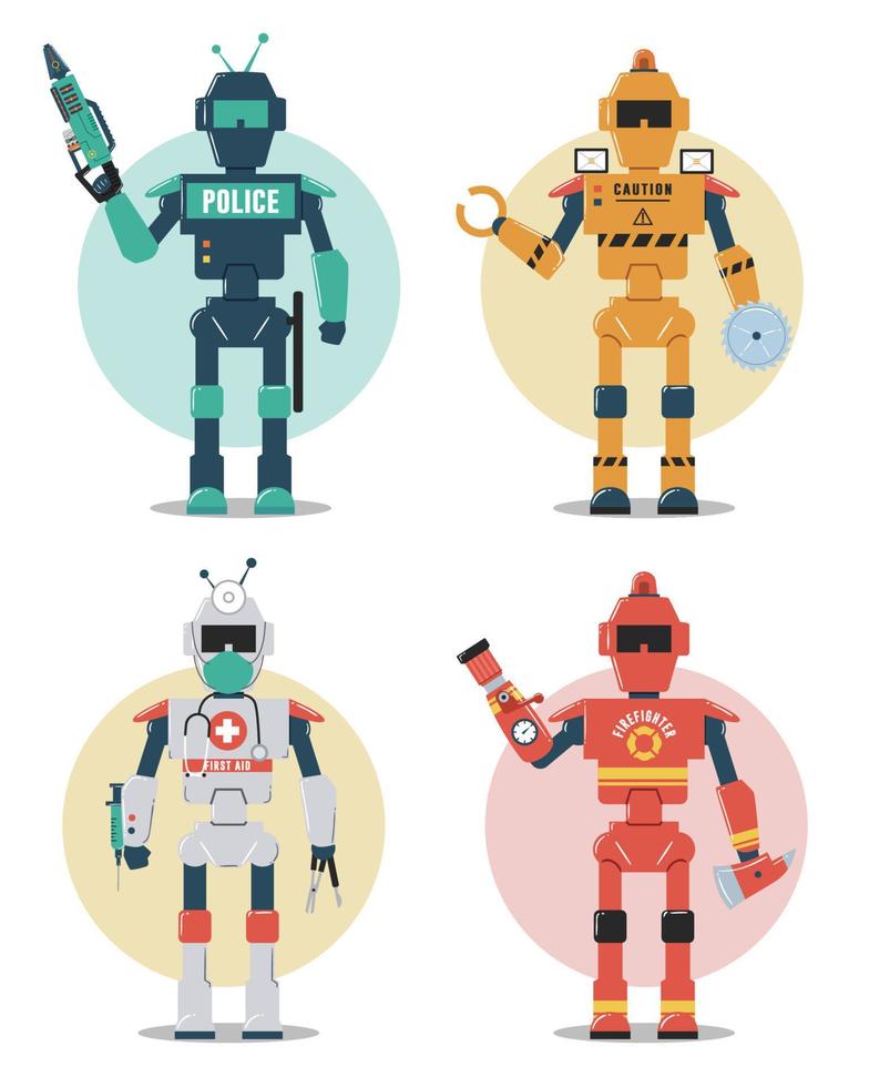 Robot illustration on white background vector