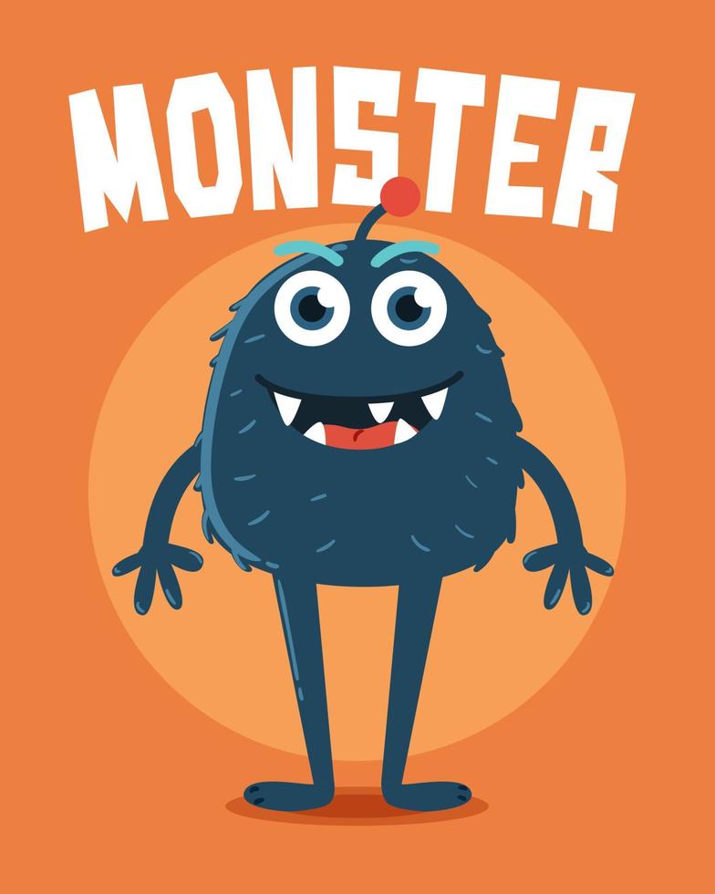 Monster with Long Legs vector
