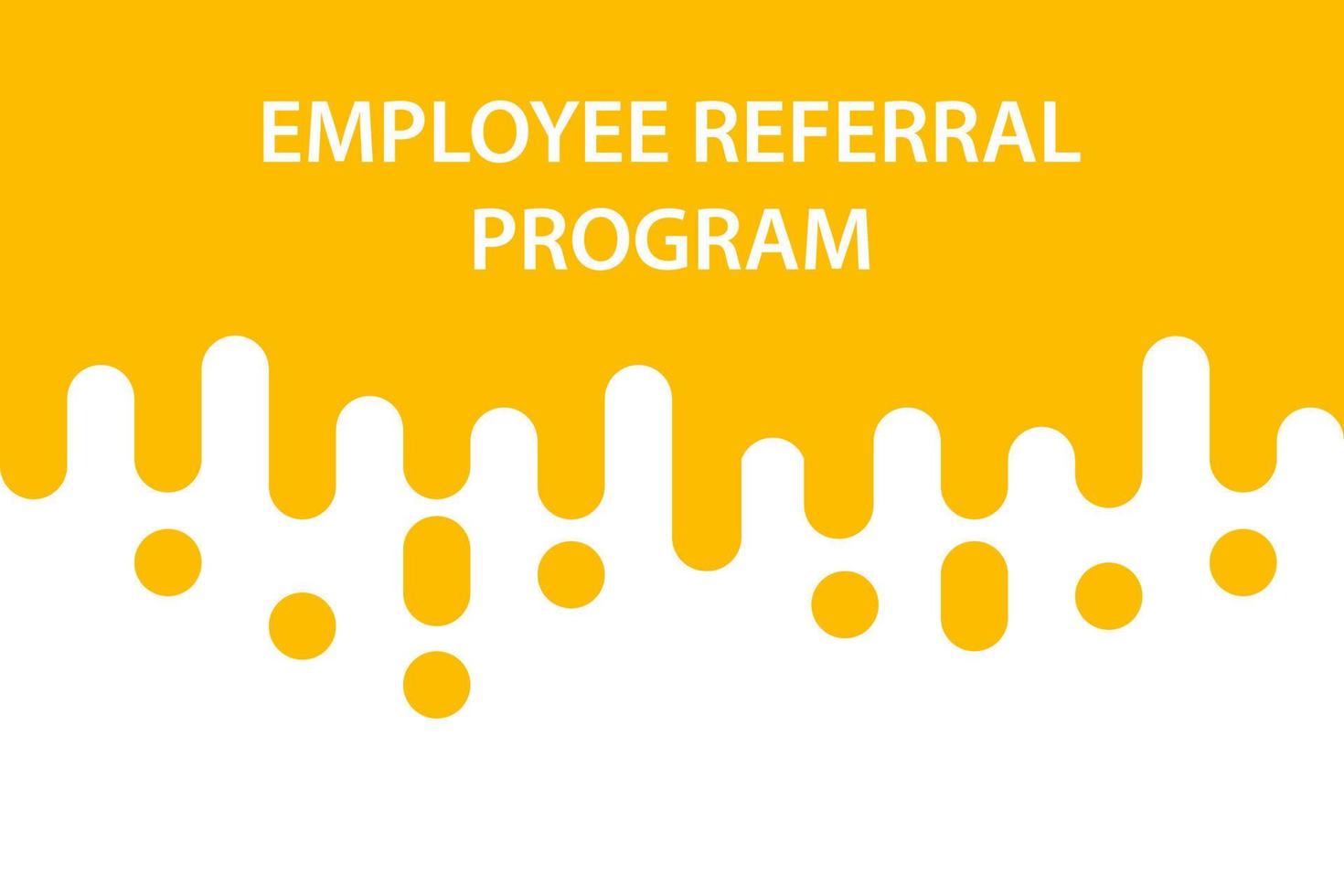 Employee referral program yellow mustard rounded lines halftone transition with copy space for text for business, marketing, flyers, banners, presentations, and posters. vector illustration