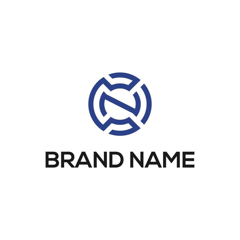 Initial CN Monogram Logo Design vector
