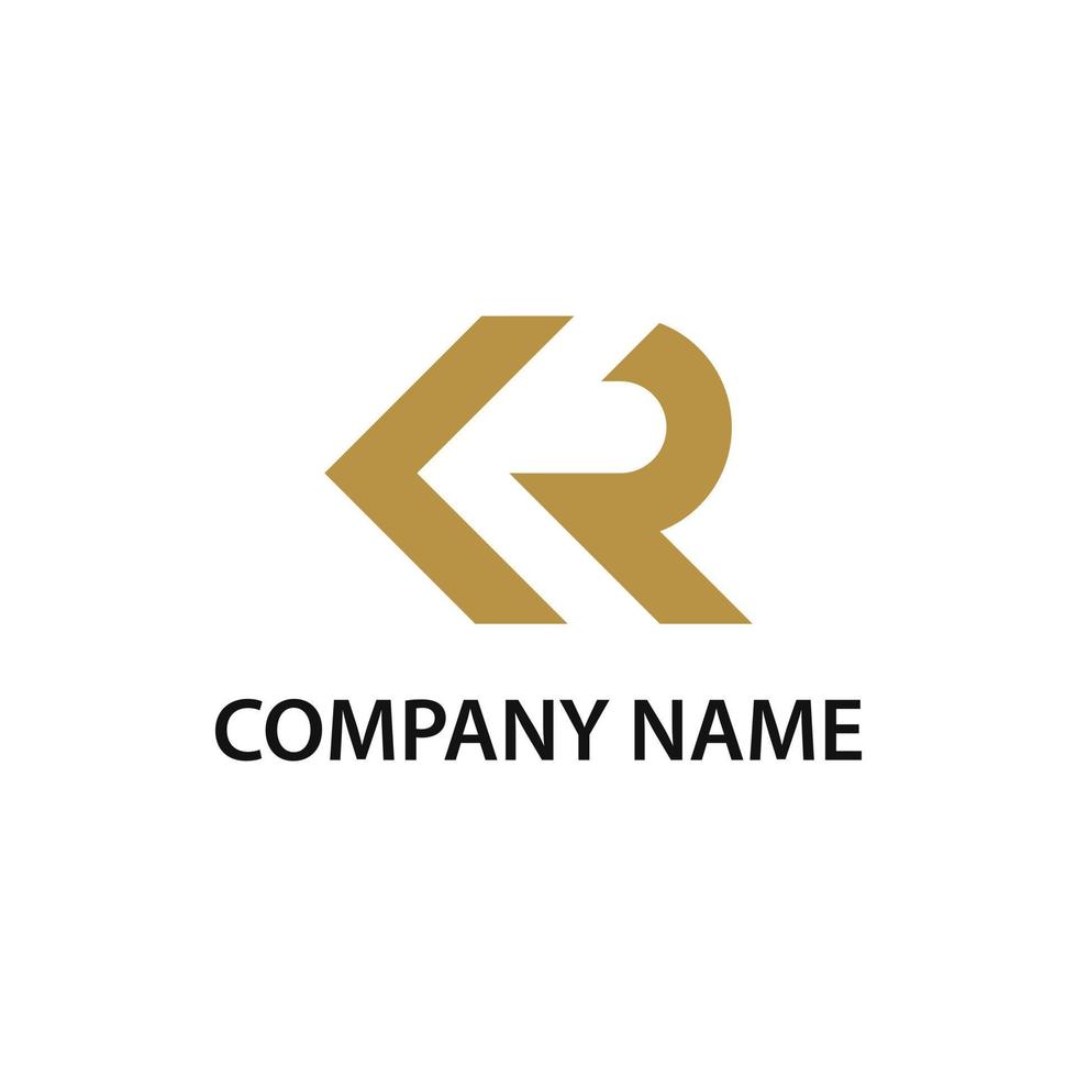 Initial KR Monogram Logo Design vector