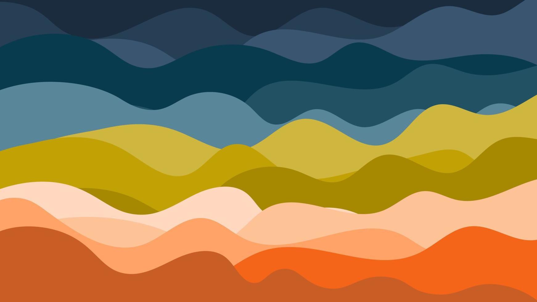 Colorful Curve Wave Distortion Abstract Background vector