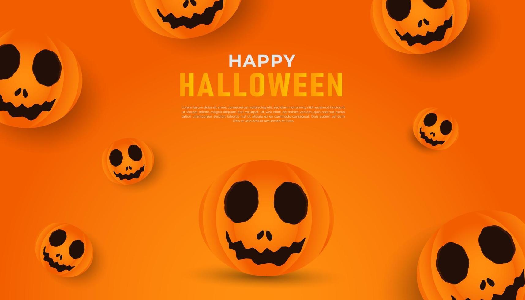 feliz halloween en diseño plano vector