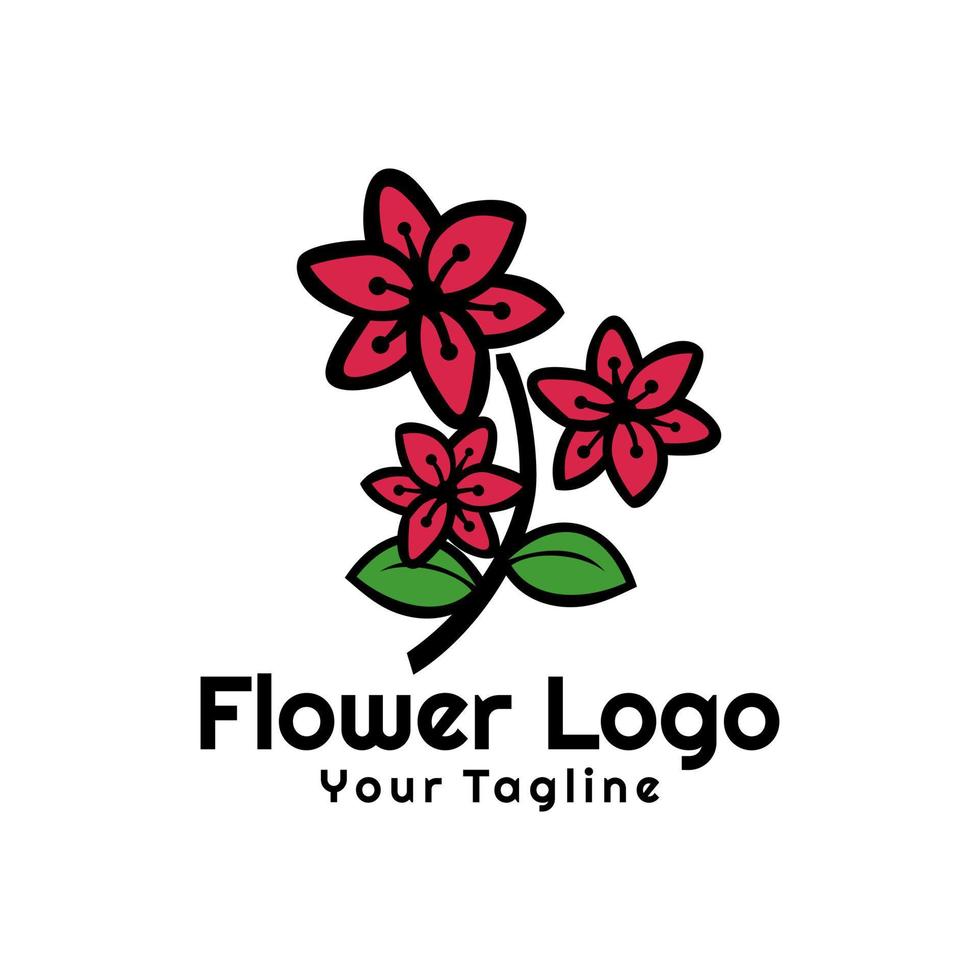 plantilla de logotipo de flor creativa vector