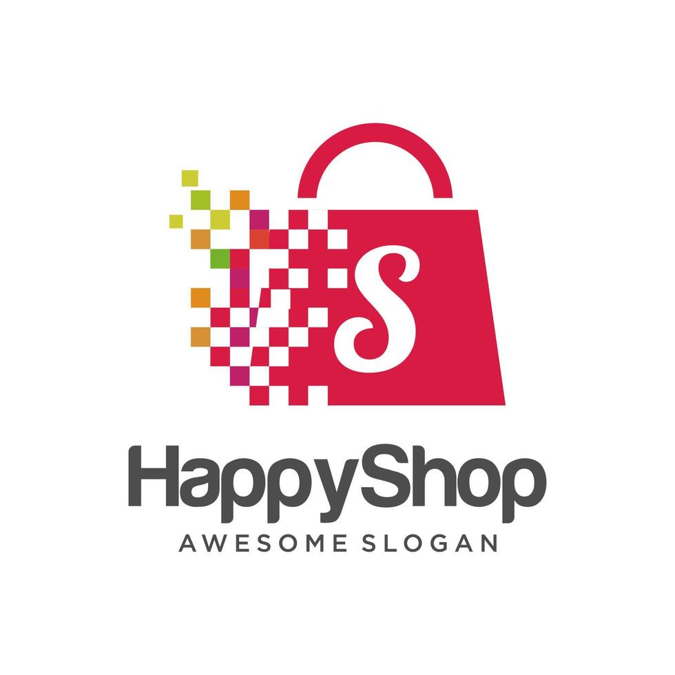 Shop Logo Vector Template Design Illustration
