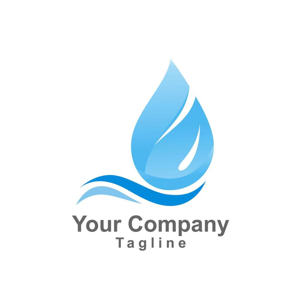 Water drop symbol logo design template icon vector