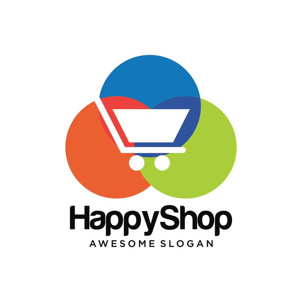 Shop Logo Vector Template Design Illustration