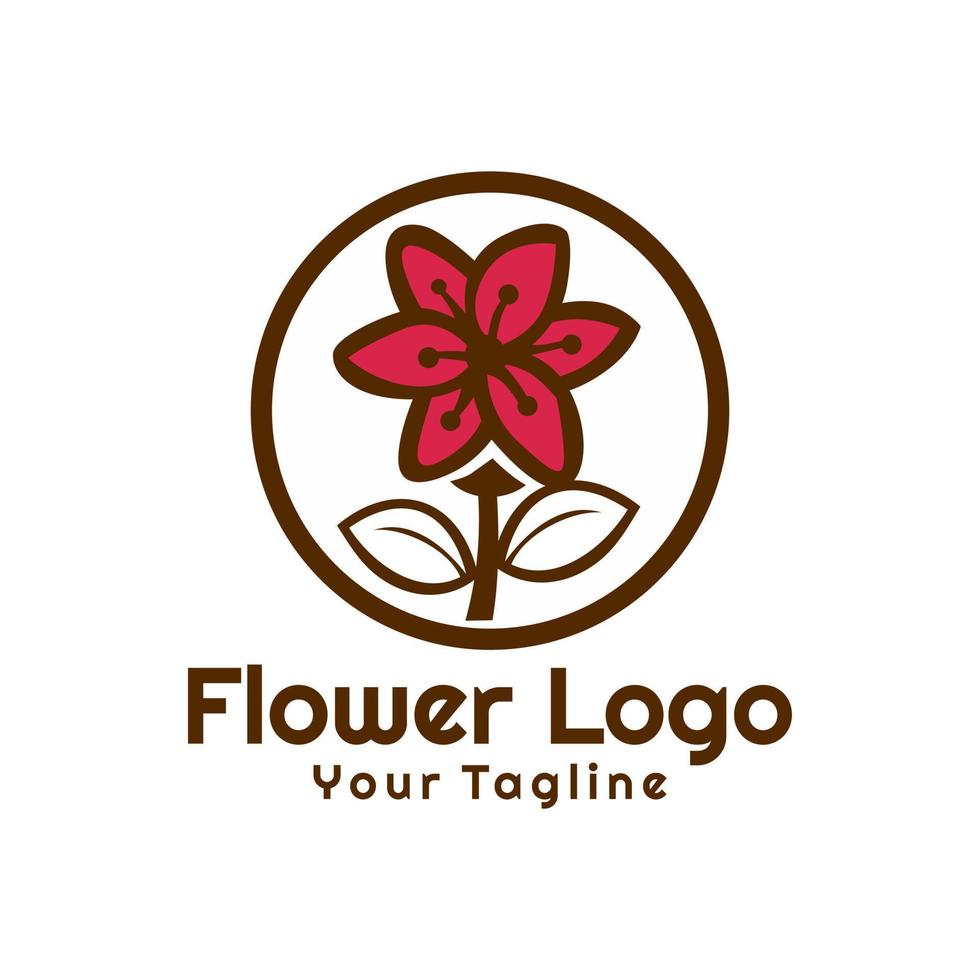 plantilla de logotipo de flor creativa vector