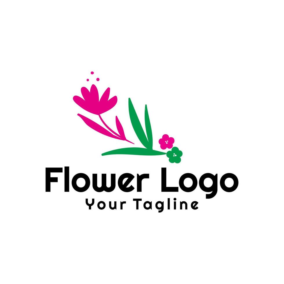 plantilla de logotipo de flor creativa vector