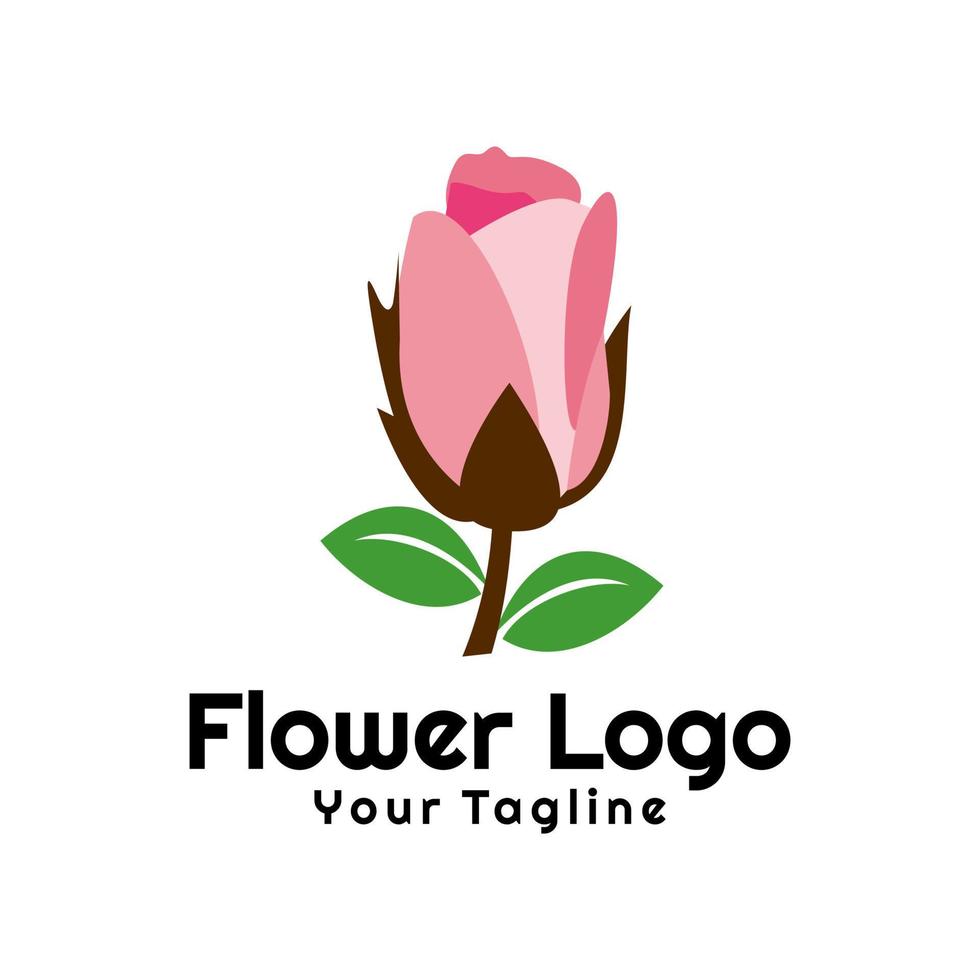 plantilla de logotipo de flor creativa vector