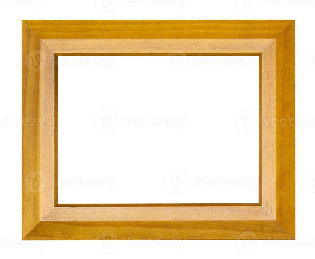 empty modern flat wide brown wooden picture frame photo