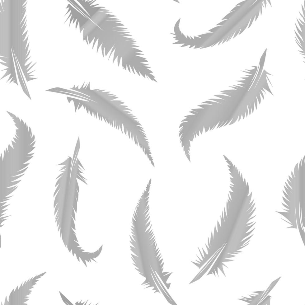 plumas gradiente vector patrón sin costuras