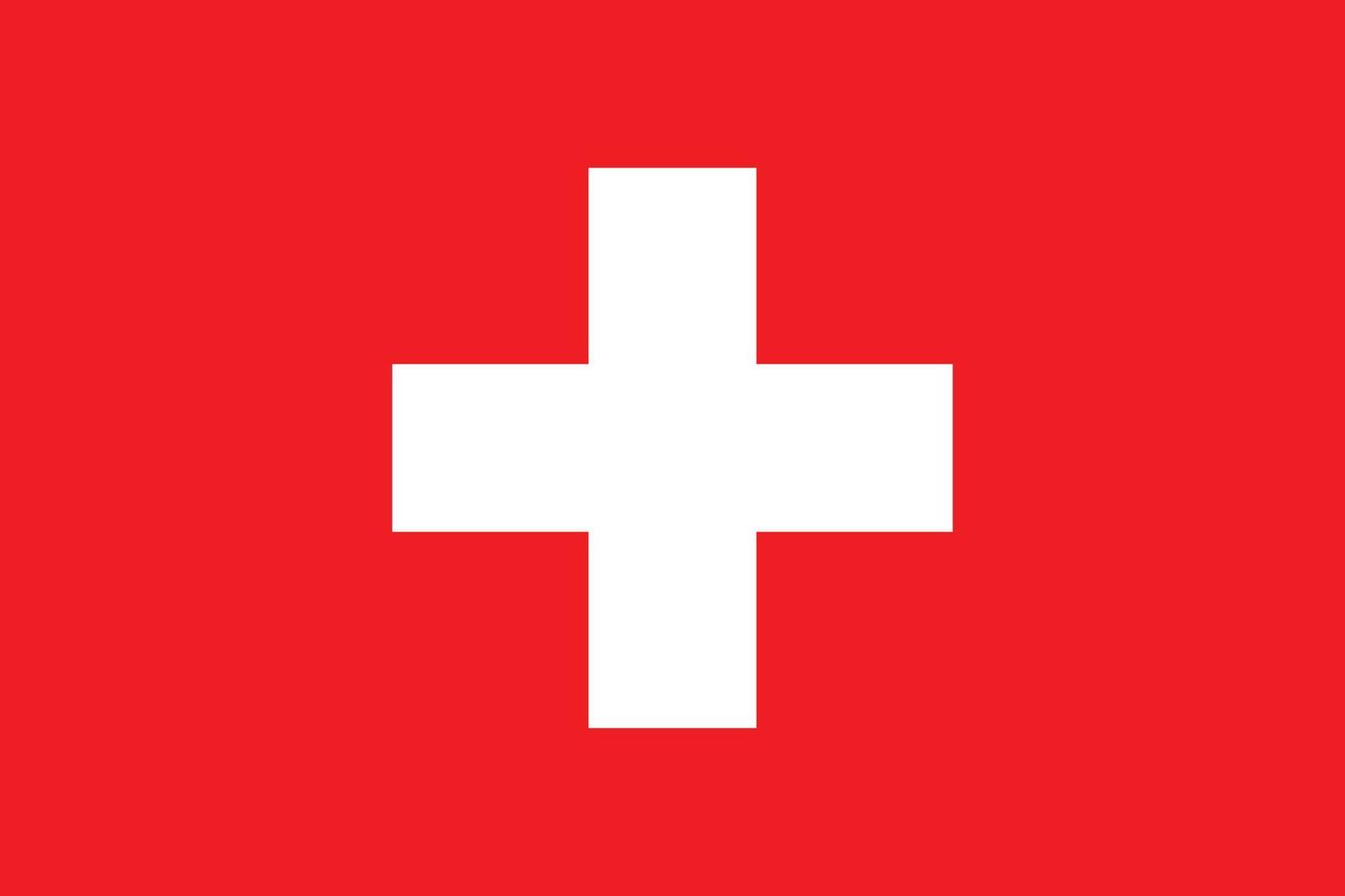 The National flag of Switzerland. Switzerland flag vector illustration