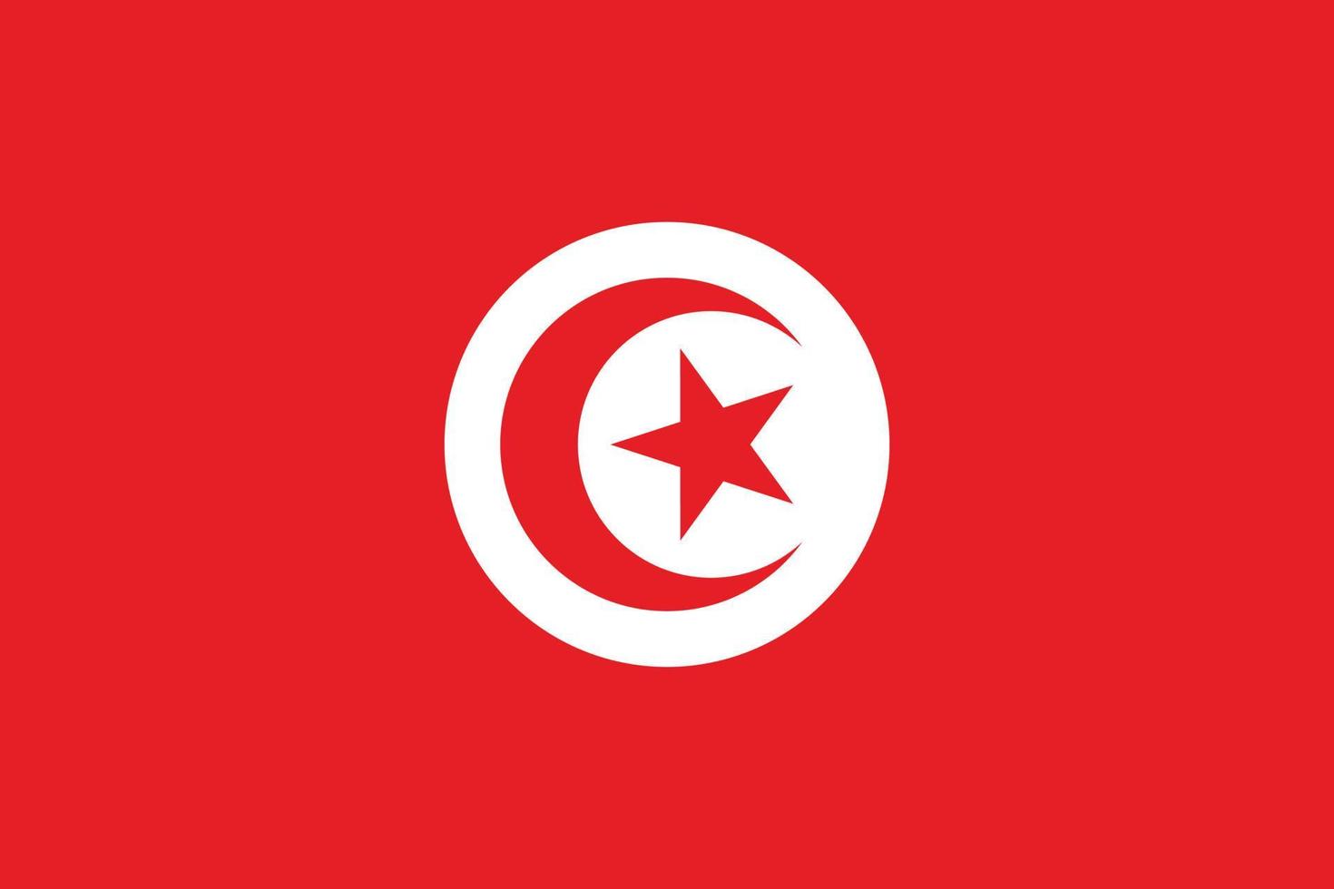 The National flag of Tunisia. Tunisian flag vector illustration