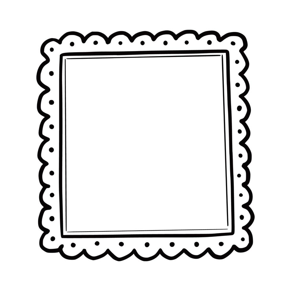 Hand drawn set of photo frame vector