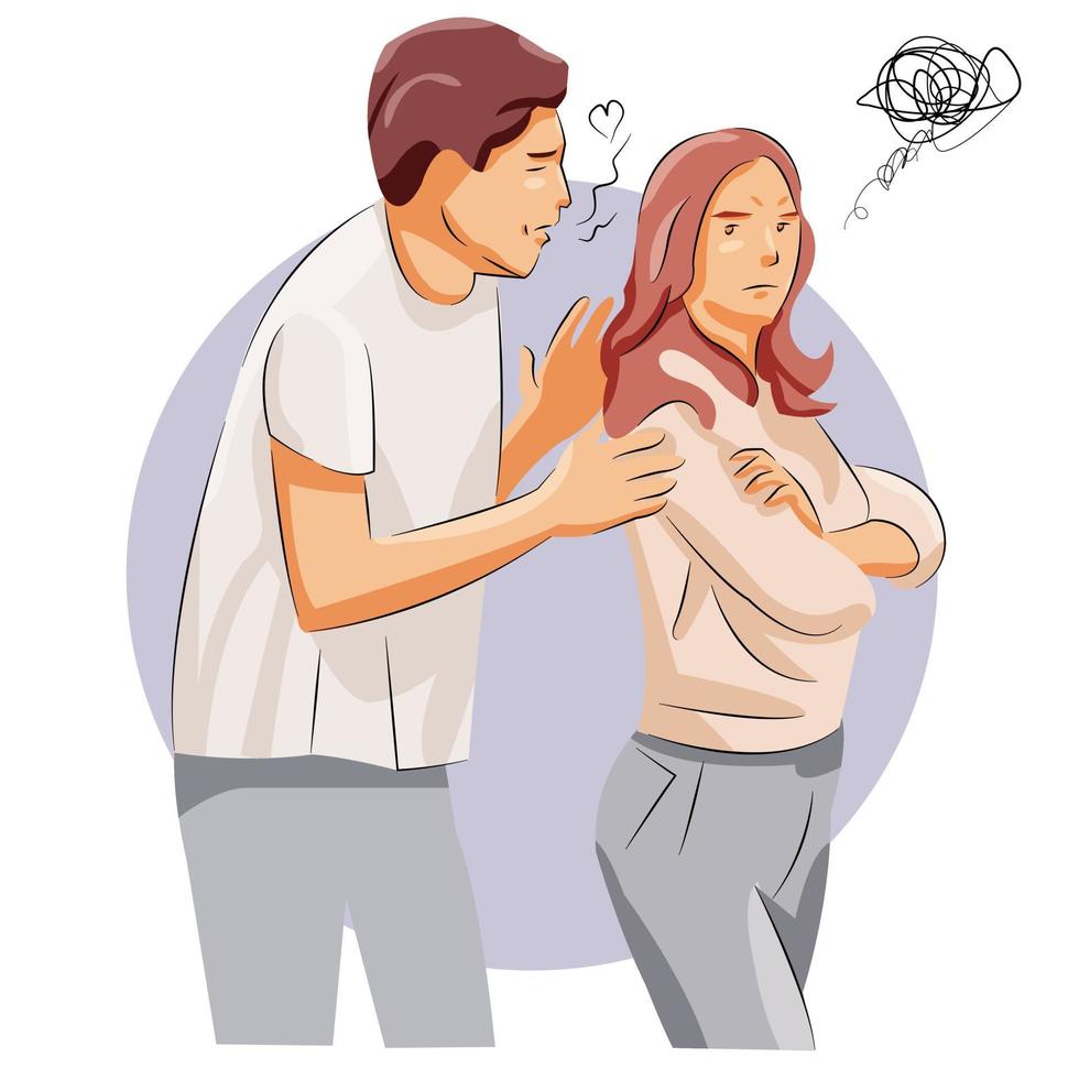 Man trying apologizing to wife for mistake 11411654 Vector Art at Vecteezy Man trying apologizing to wife for mistake 11411654 Vector Art at Vecteezy