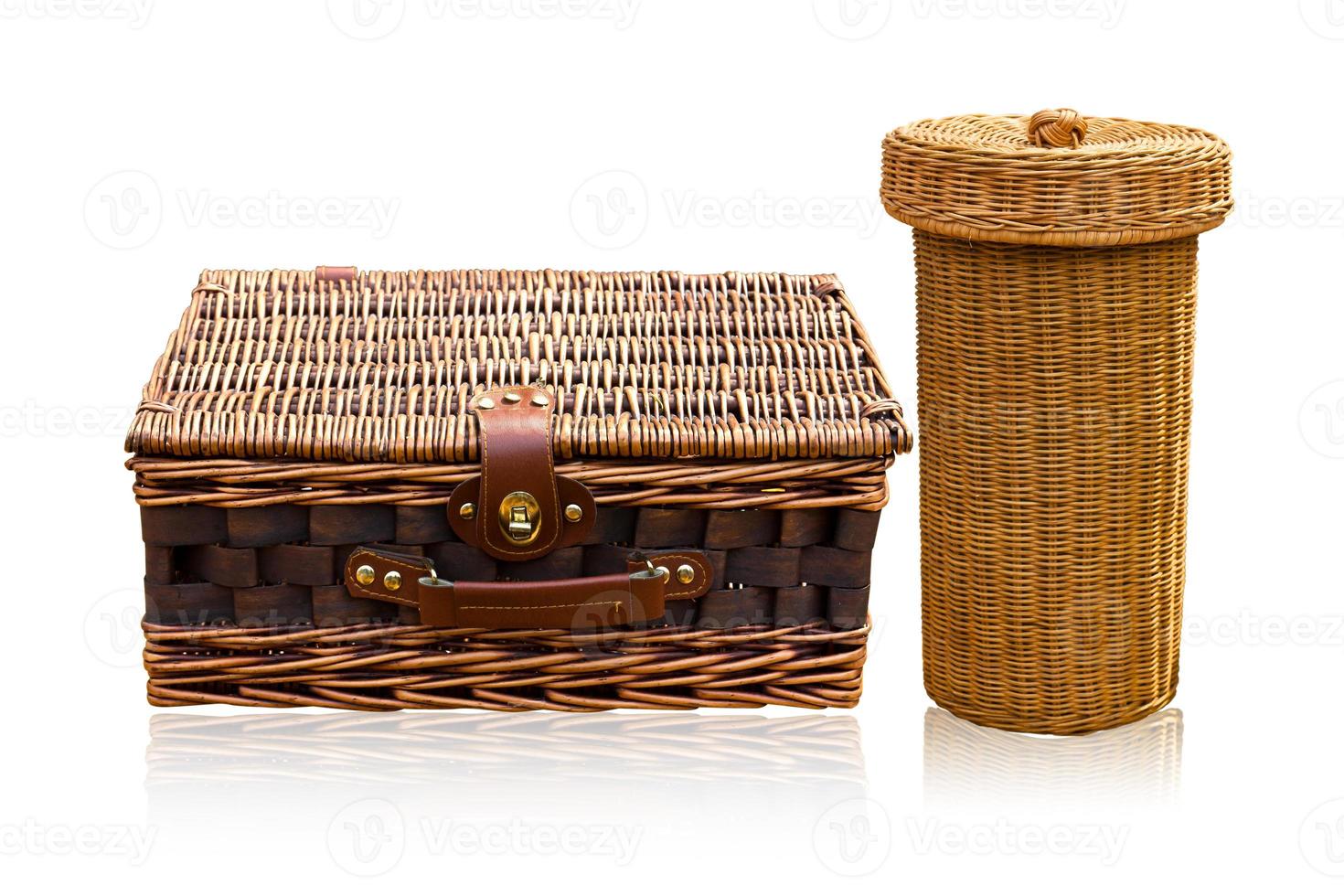 Basket rattan owhite photo
