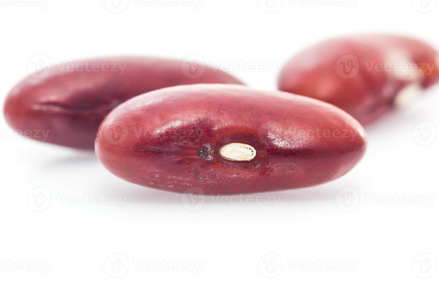 kidney beans on white background photo