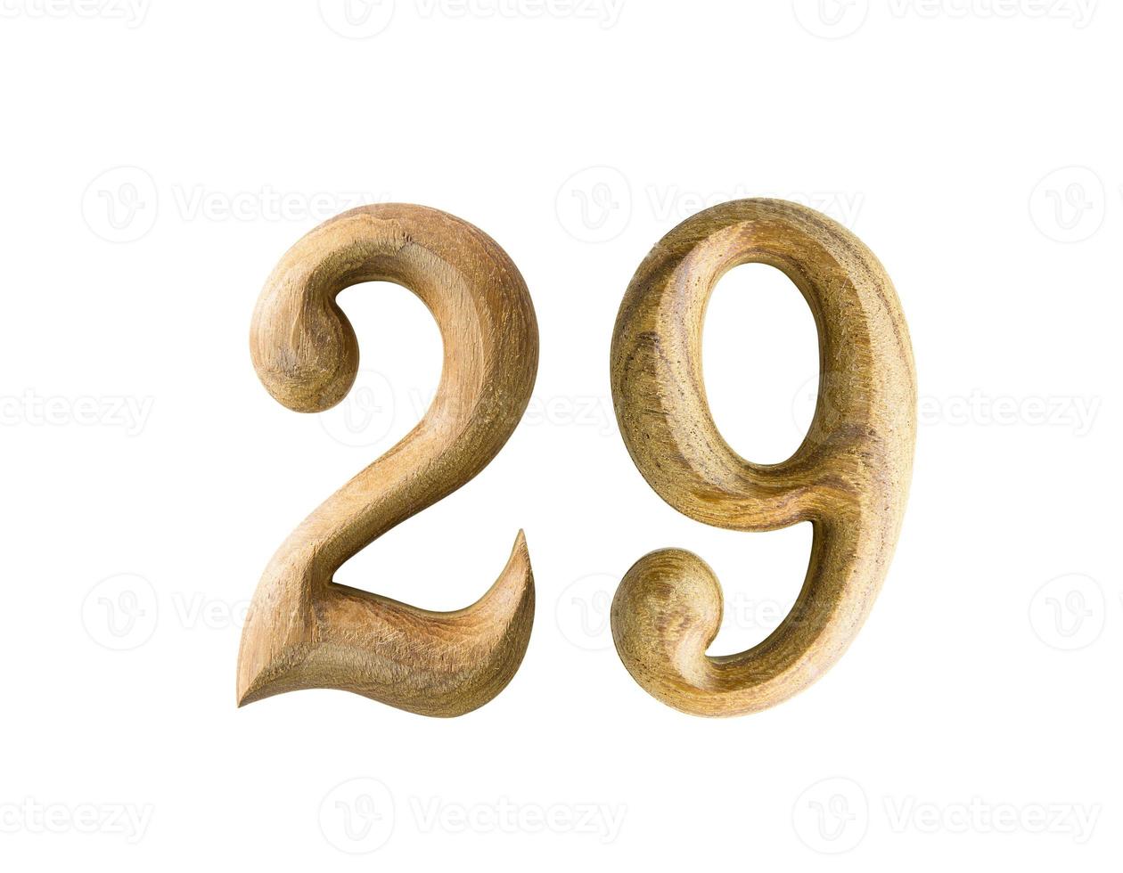 Wooden numeric 29 photo