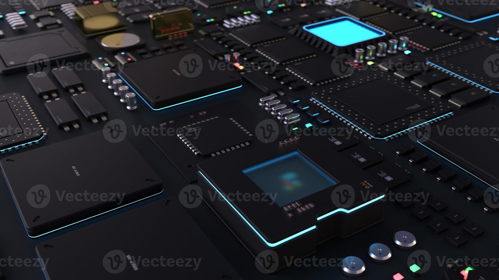 components of computing power on a chip . the concept of next-generation computer technology photo