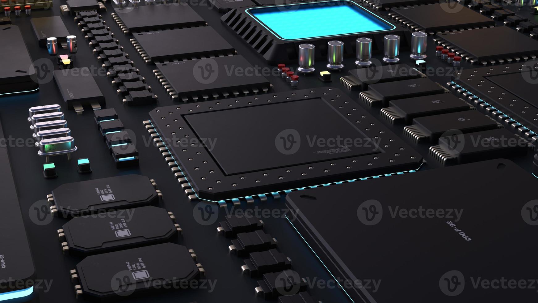components of computing power on a chip . the concept of next-generation computer technology photo